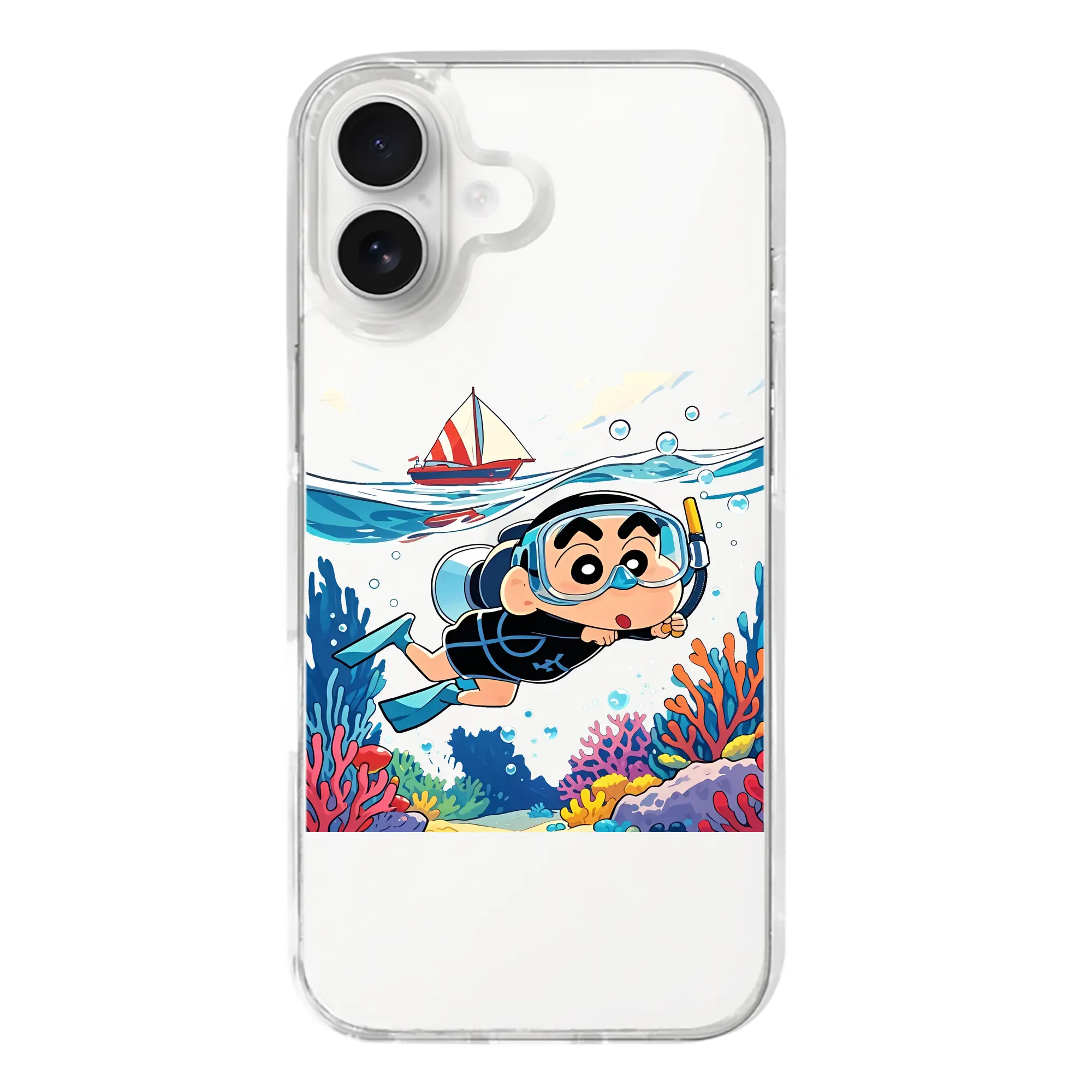 クレヨンしんちゃん グッズ 野原 しんのすけ - iPhone 17シリーズ 透明スマホケース – 薄型・耐衝撃・精密フィット保護カバー